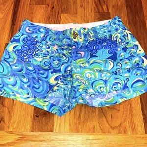 Cute LILLY PULITZER Blue & Green Paisley The Callahan Shorts US Size 00